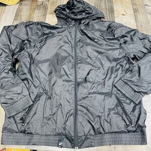 LRG Lifted Research Group Windbreaker Men's Jacket Snap Buttons Black Size 4XL